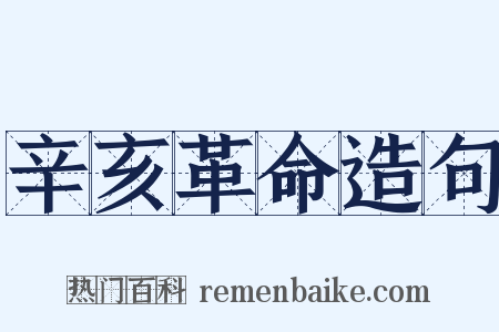 辛亥革命造句是什么意思的图片